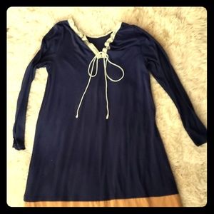 A Navy Blue Midi Dress!